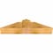 Ekena Millwork Portland Rough Sawn Timber Gable Bracket, Western Red Cedar, 36"W x 9"H x 6"D x 6"F, 6/12 Pitch GBW036X09X0606POR00RWR - alternate 2